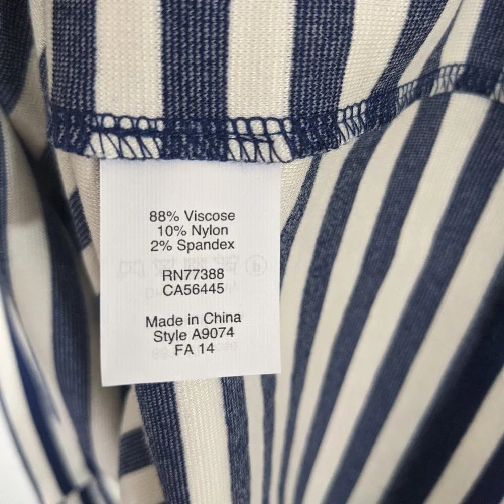 New J Crew A9074 Striped Ponte T-Shirt Dress 3/4 Sleeve M - Picture 6 of 6